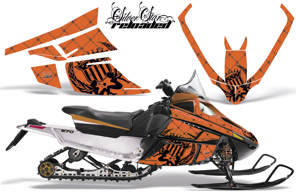 Arctic Cat F Series Graphics Kits Reloaded orange